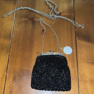 Sequin purse and chain